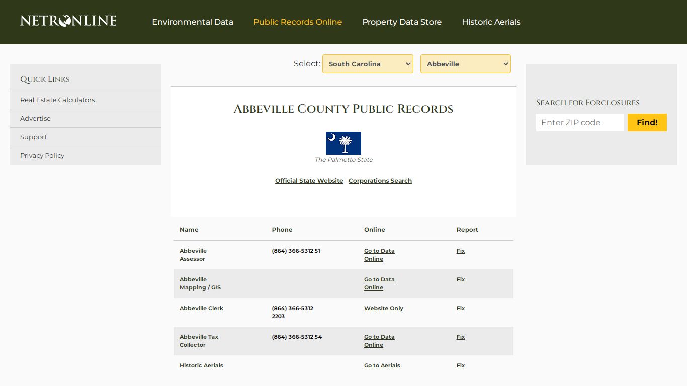 Abbeville County Public Records - NETROnline.com